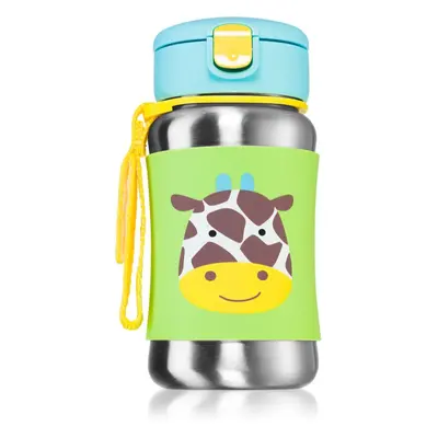 Skip Hop Zoo Straw Bottle Wasserflasche aus Edelstahl mit Strohhalm Unicorn m+