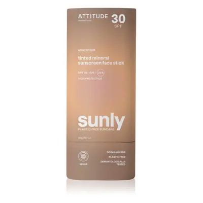 Attitude Sunly Tinted Face Stick mineralische Sonnencreme in der Form eines Stiftes SPF