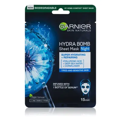 Garnier Skin Naturals Hydra Bomb Nährende Tuchmaske für die Nacht