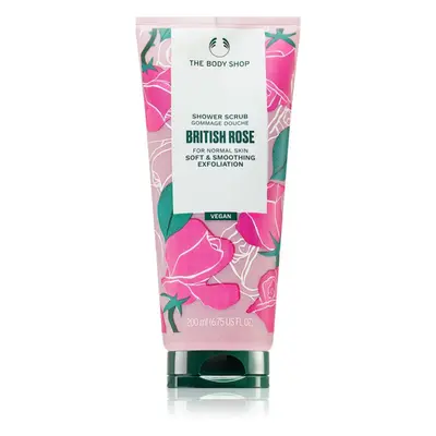 The Body Shop British Rose Shower Scrub sanftes Bodypeeling mit Rosenduft