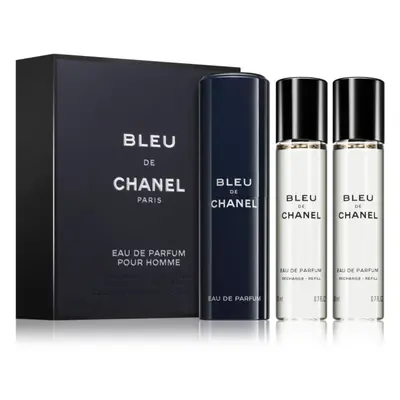 Chanel Bleu de Chanel travel Eau de Parfum (1x nachfüllbar + 2x nachfüllung) für Herren