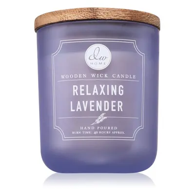 DW Home Signature Relaxing Lavender Duftkerze mit Holzdocht