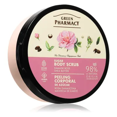 Green Pharmacy Damask Rose & Shea Butter Body Scrub Körper-Peeling mit Zucker