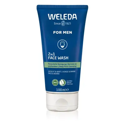 Weleda For Men 2v1 Reinigungsgel für Gesicht und Bart