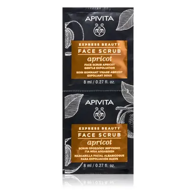 Apivita Express Beauty Gentle Face Scrub Apricot sanftes Reinigungs-Peeling für das Gesicht 2x8 