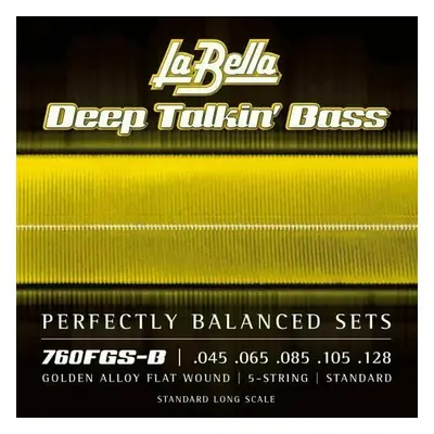 La Bella 760FGS-B Deep Talkin' Bass Standard Saiten für 5-saitigen E-Bass, Saiten für 5-Saiter E