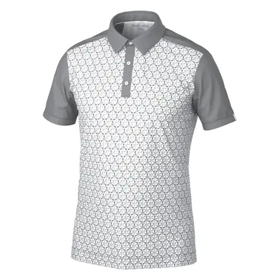 Galvin Green Mio Mens Breathable Short Sleeve Shirt Cool Grey/Sharkskin Polo-Shirt