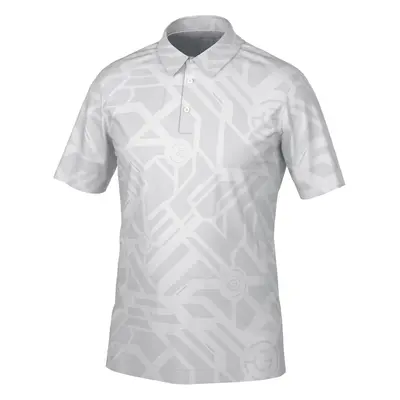 Galvin Green Maze Mens Breathable Short Sleeve Shirt Cool Grey Polo-Shirt