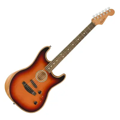 Fender American Acoustasonic Stratocaster 3-Tone Sunburst Elektro-Akustikgitarre