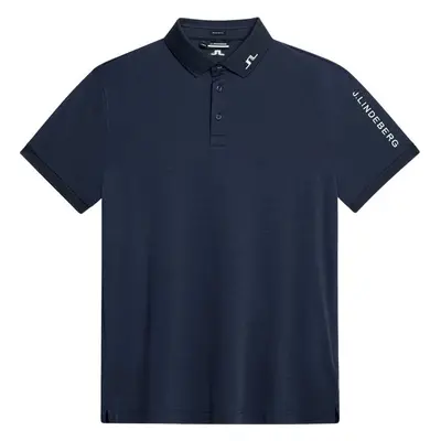 J.Lindeberg Tour Tech Reg Fit Mens Navy Melange Polo-Shirt