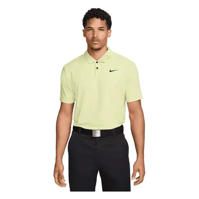 Nike Dri-Fit Tour Heather Mens Light Lemon Twist/Black Polo-Shirt