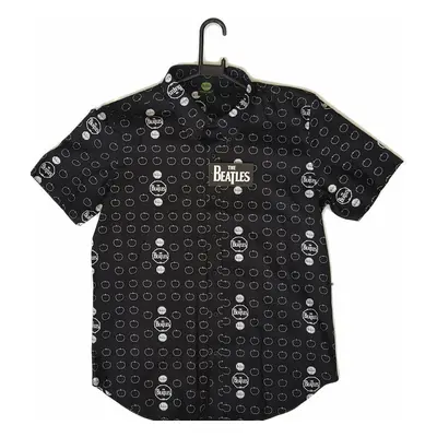 The Beatles Poloshirt Drum and Apples Black