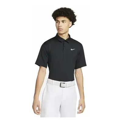 Nike Dri-Fit Tour Mens Solid Golf Black/White Polo-Shirt