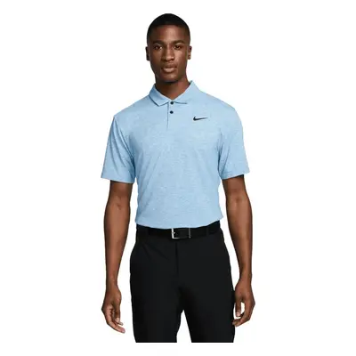 Nike Dri-Fit Tour Heather Mens Light Photo Blue/Black Polo-Shirt