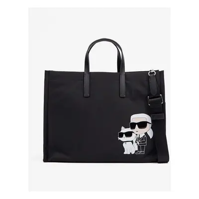 Karl Lagerfeld Ikonik 2.0 Nylon LG Handtasche Schwarz