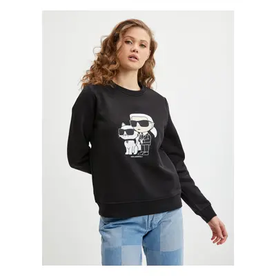 Karl Lagerfeld Ikonik Sweatshirt Schwarz