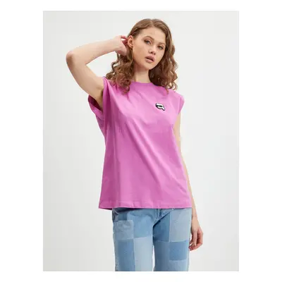 Karl Lagerfeld Ikonik T-Shirt Rosa