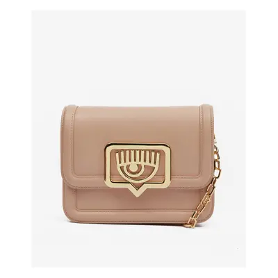 CHIARA FERRAGNI Eyelike Buckle Handtasche Beige