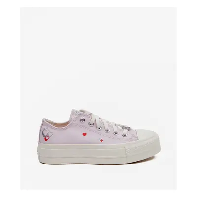 Converse Chuck Taylor All Star Lift Platform Y2K Heart Tennisschuhe Rosa