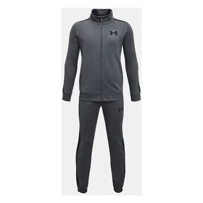 Under Armour UA Knit Track Suit Kinder Trainingsanzug Grau