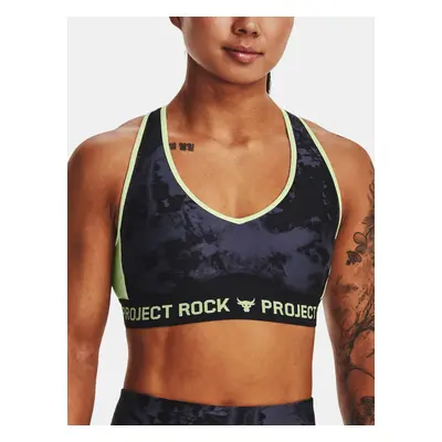 Under Armour UA Project Rock Crssbk Bra Print Sport Büstenhalter Schwarz