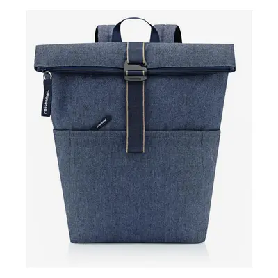 Reisenthel Rolltop Herringbone Dark Blue Rucksack Blau