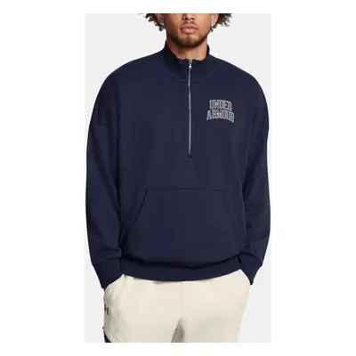 Under Armour UA Icon HWT Terry OS 1/2 Zip Sweatshirt Blau