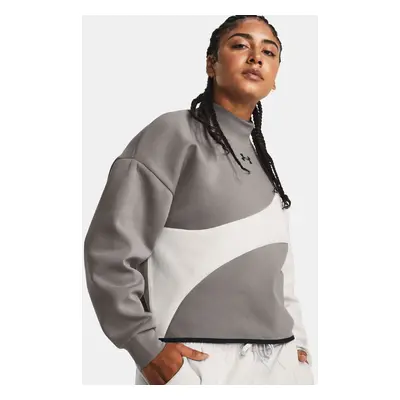 Under Armour Unstoppable Flc Crop Crew Sweatshirt Grau