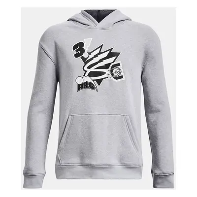 Under Armour Curry Boys Big Splash Hoodie Sweatshirt Kinder Grau