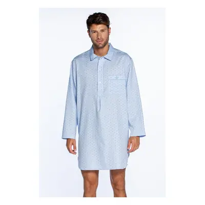 Herren Nachthemd ALLAN Hellblau / Light blue