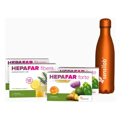 Hepafar Detox Deluxe [1-Monatspaket] mit GESCHENK: Thermosflasche