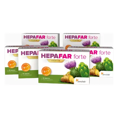 Hepafar Forte PREMIUM Mariendistel-Kapseln 3+3 GRATIS [3-Monatspaket]