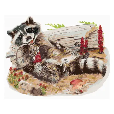 Diamond painting - WASCHBÄR MIT SCHOKOLADE (HOLLY SIMENTAL), / ohne Keilrahmen