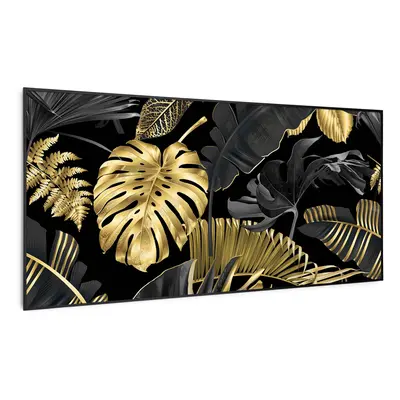 Klarstein Wonderwall Air Art Smart Infrarotheizung Schwarzes Blatt 120x60cm 700W