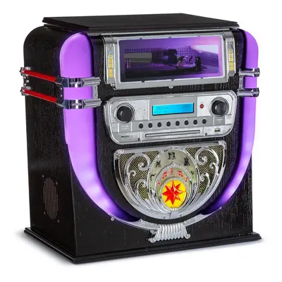 Auna Graceland Mini Jukebox CD-Player Plattenspieler DAB+/FM-Radio LED