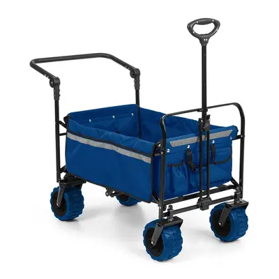 Waldbeck Easy Rider Bollerwagen bis 70kg Teleskopstange zusammenklappbar blau