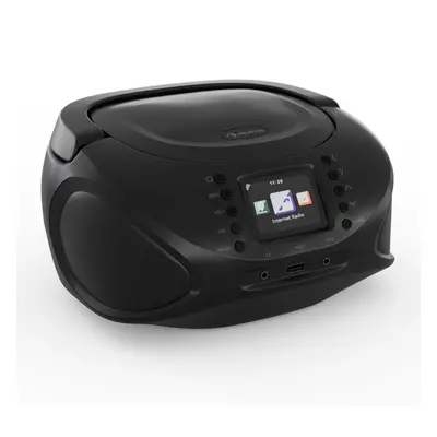 Auna Roadie Smart IR/DAB/BT/CD/MP3 Boombox USB DAB+/Internet/FM Radio CD/MP3 Player 3W Bluetooth