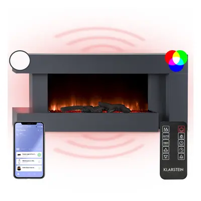 Klarstein Studio Light & Fire Smart Kamin 1000/2000W MDF WiFi-Steuerung