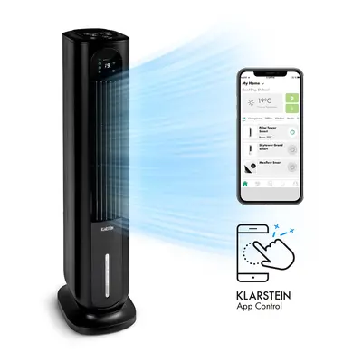 Klarstein Polar Tower Smart Ventilator Luftkühler 7L 85W Fernbedienung Eispack