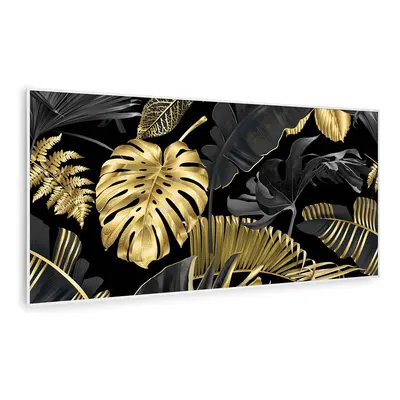 Klarstein Wonderwall Air Art Smart Infrarotheizung Schwarzes Blatt 120x60cm 700W