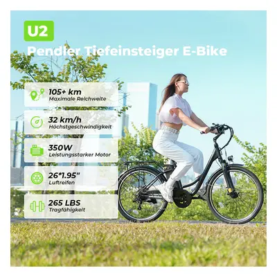 M60 Fat Tire Trekking E-Bike - U2 Schwarz
