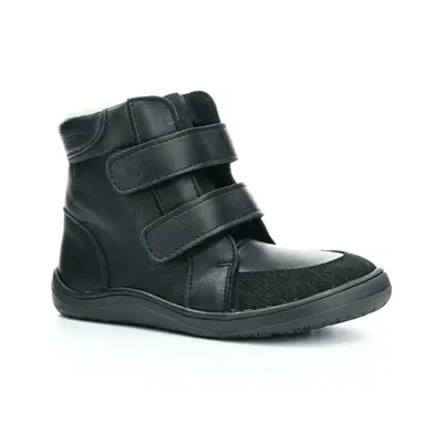 Baby Bare Shoes Baby Bare Febo Winter Black (mit Membran / Asfaltico) schwarze Barfußstiefelette