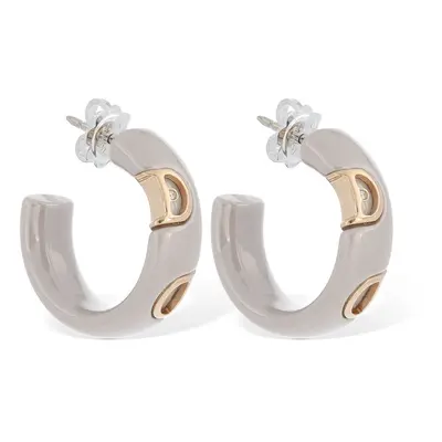 D. Icon 18kt Gold & Ceramic Earrings