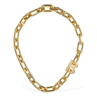 B Chain Thin Brass Necklace
