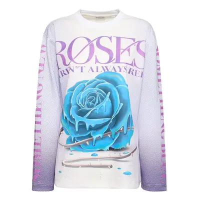 Roses Printed Jersey Long Sleeve Top