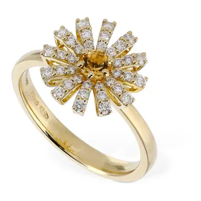 Margherita Citrine & Diamond Ring