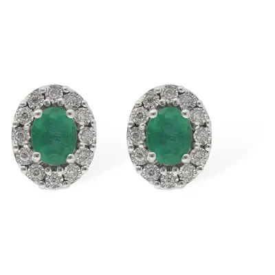 18kt-gold-, Diamanten- & Smaragd-ohrringe „regal“