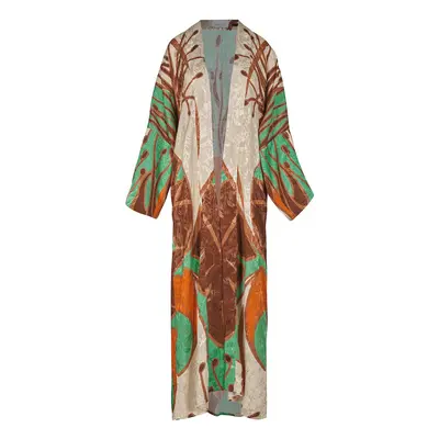 Kimonokleid Aus Jacquard „tropical Pea“
