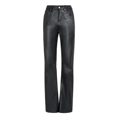 Semi Shiny Leather Bootcut Pants