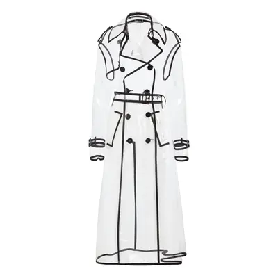 Transparent Double Breasted Trench Coat